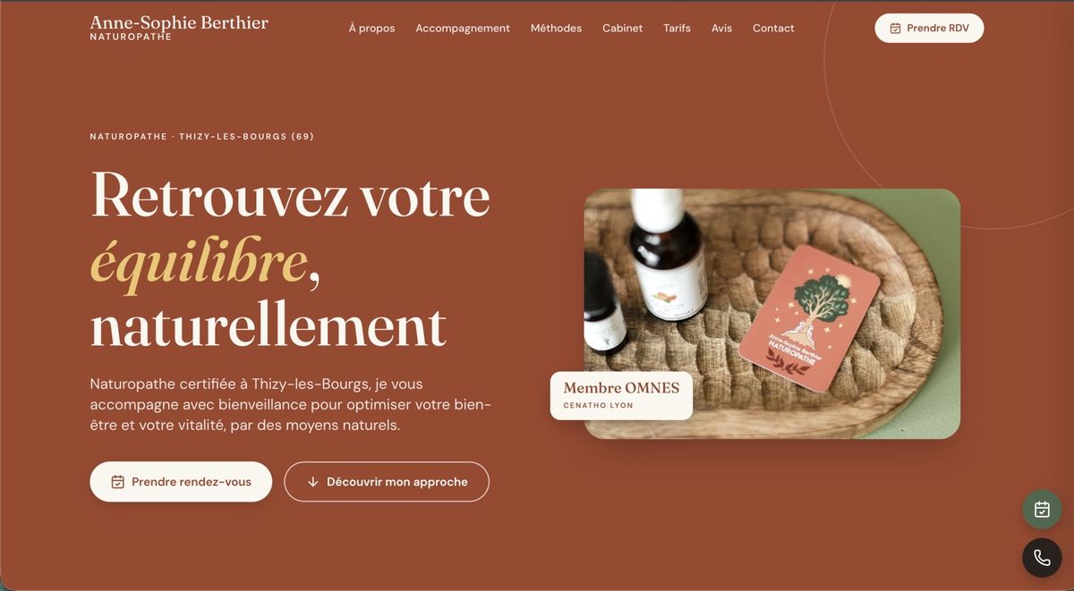 Aperçu du site Anne-Sophie Berthier