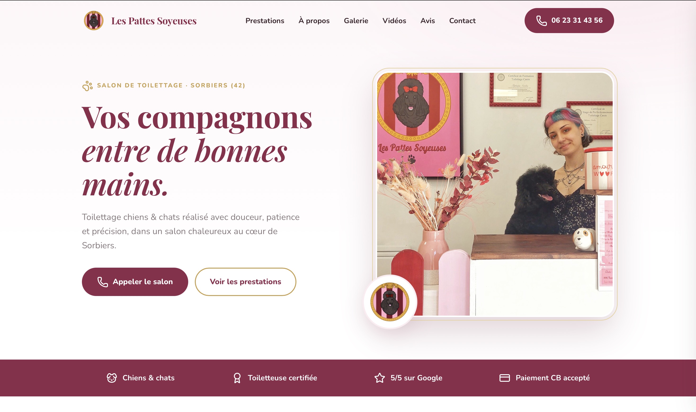 Aperçu du site Les Pattes Soyeuses